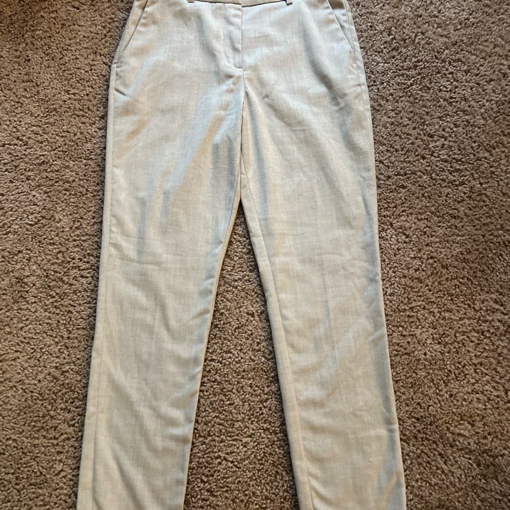 H&M Women’s Light Grey Cropped Ankle Work Business Pants Slacks Size 4